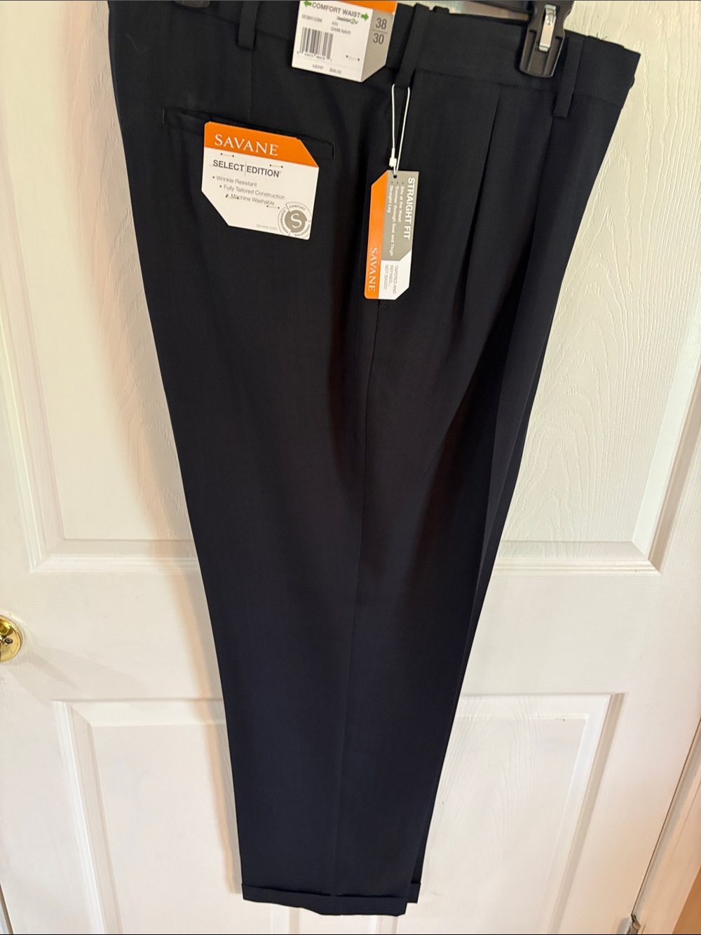 Savane Men’s Black Dress Pants - Straight Fit